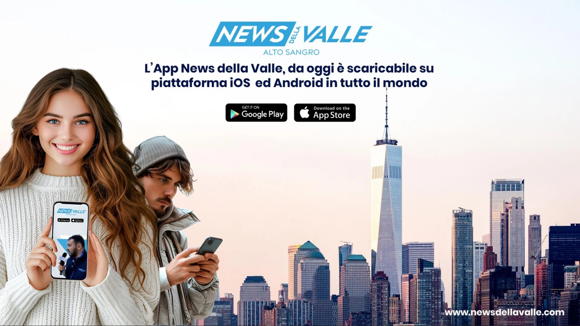 L'App di Newsdellavalle scaricabile in tutto il Mondo sulla piattaforma IOS ed Android. GUARDA IL VIDEO PROMO